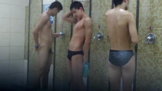 Chinese boys shower
