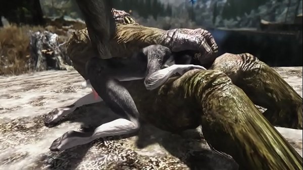 Skyrim Wolf and troll gay edition